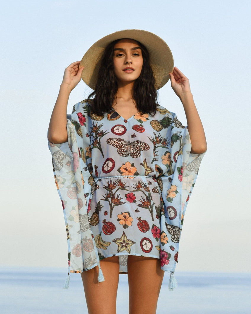 KAFTAN IN COMO BLUE Resort Wear La Pêche Swim XS/S 